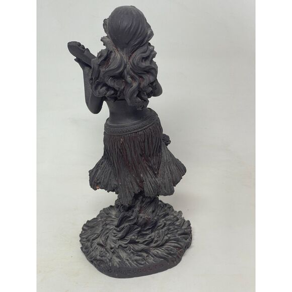 Vintage Hula Girl Figurine 6" Grass Skirt Dancing Ukelele Hawaii Aloha - Picture 3 of 7